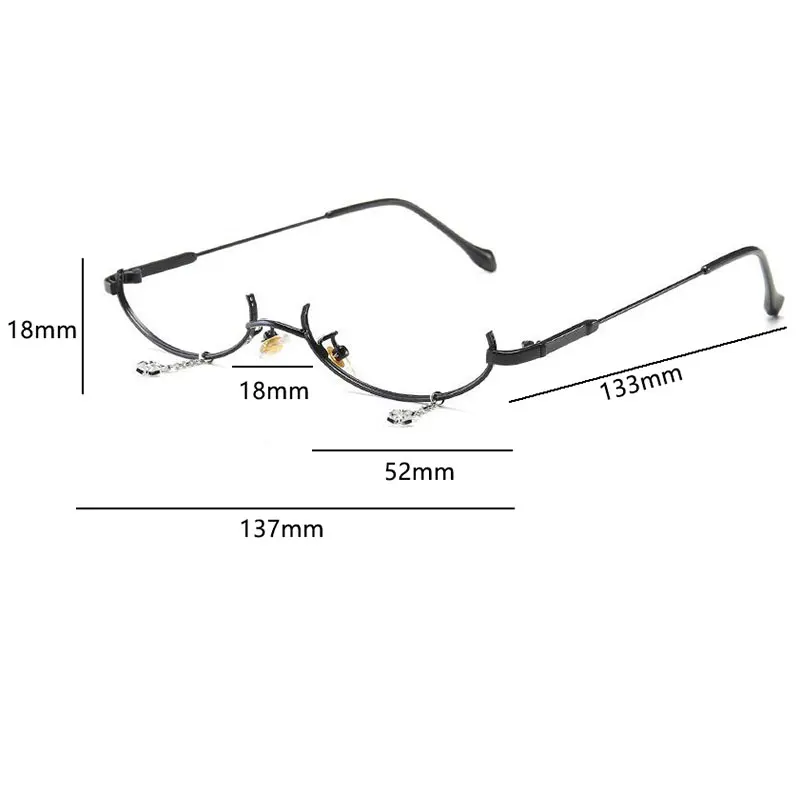 Женские овальные декоративные очки для макияжа подвеска в виде капли воды оправа