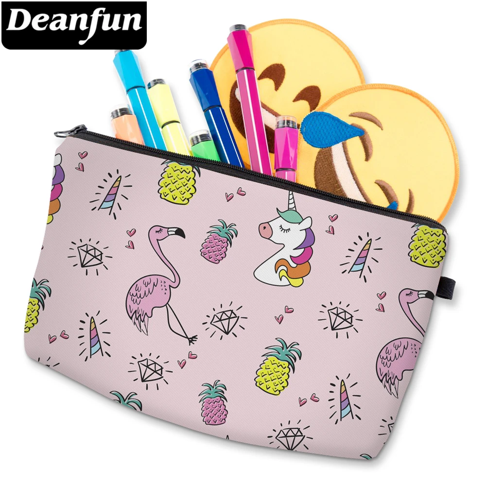 Косметичка Deanfun с 3D принтом в виде розового фламинго косметичка из полиэстера для