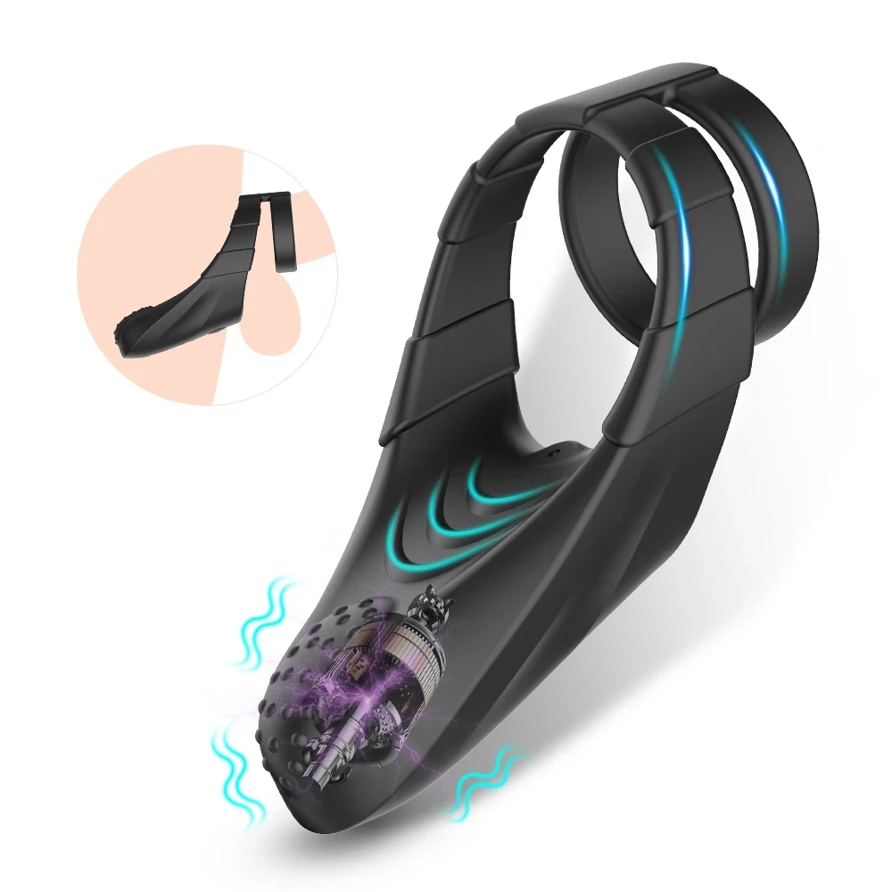 10-частотный вибрирующий пенис кольцо для массажа мужчин мужской мастурбатор