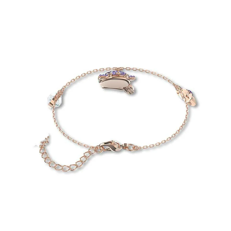 

2021 Lovely Purple Bull Rose Gold Bracelets Gifts For Women Wholesale
