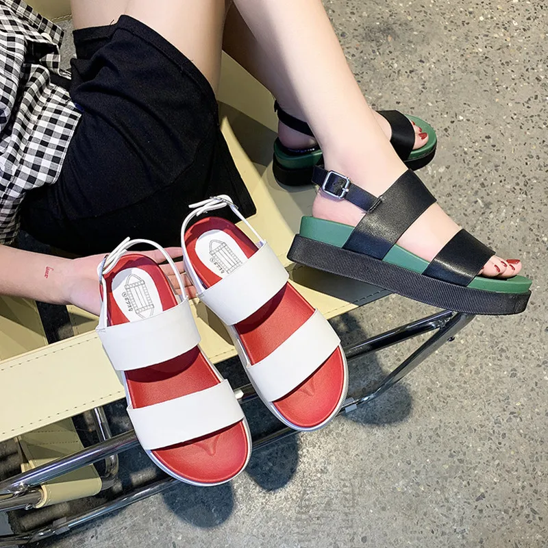 

Roman Sandals Muffins shoe Med 2021 Summer Beach Shoes Women's Heels Espadrilles Platform Clogs Wedge Soft Gladiator Flat Medium