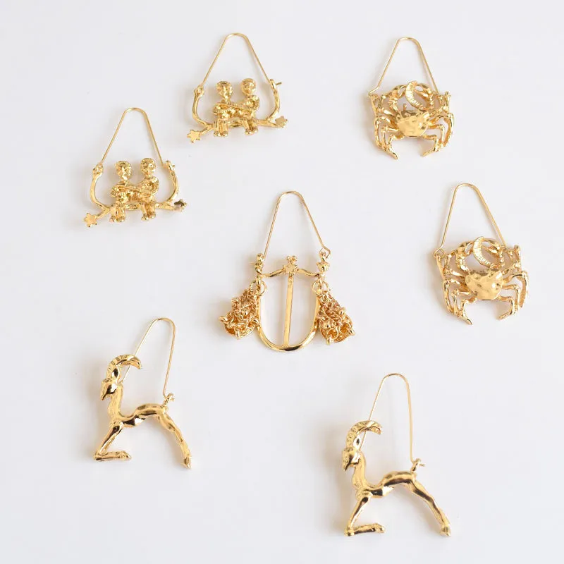 12 серьги с созвездиями индивидуальность простой золото дизайн изображением