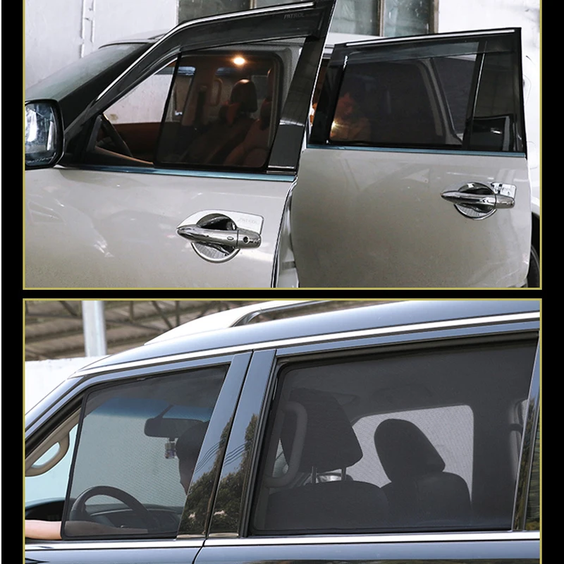 Car Curtain Black Magnetic Car Window SunShades Mesh Shade For Nissan Patrol Y62 Armada 2013 2014 2015 2016 2017 2018 2019