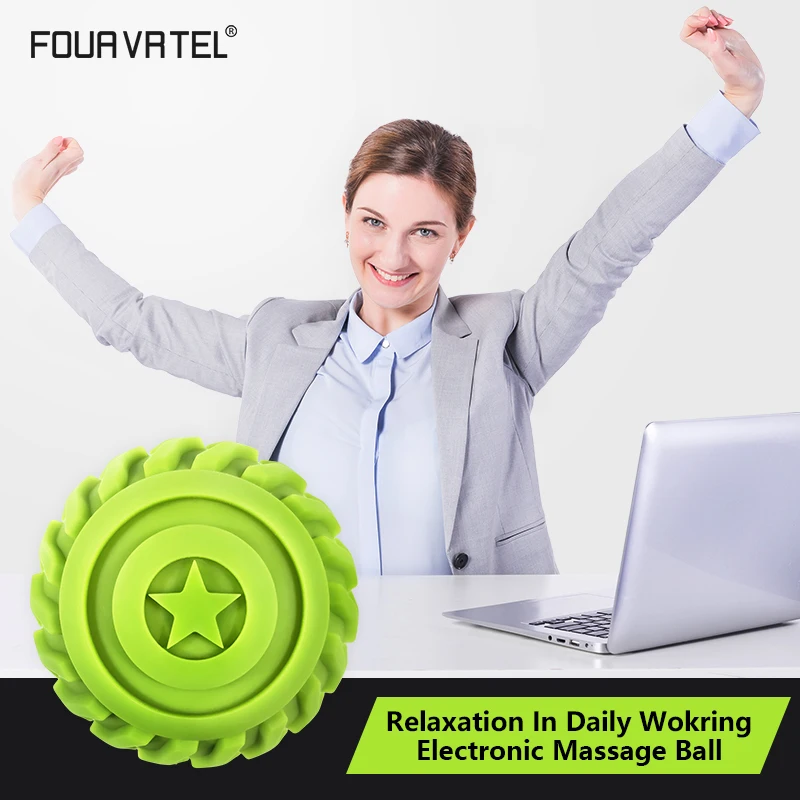 

Супер Тихий шар для йоги, 4 скорости, высокая интенсивность, вибрирующий Массажный мяч для фитнеса, йоги, облегчение мышц, Электрический магн...