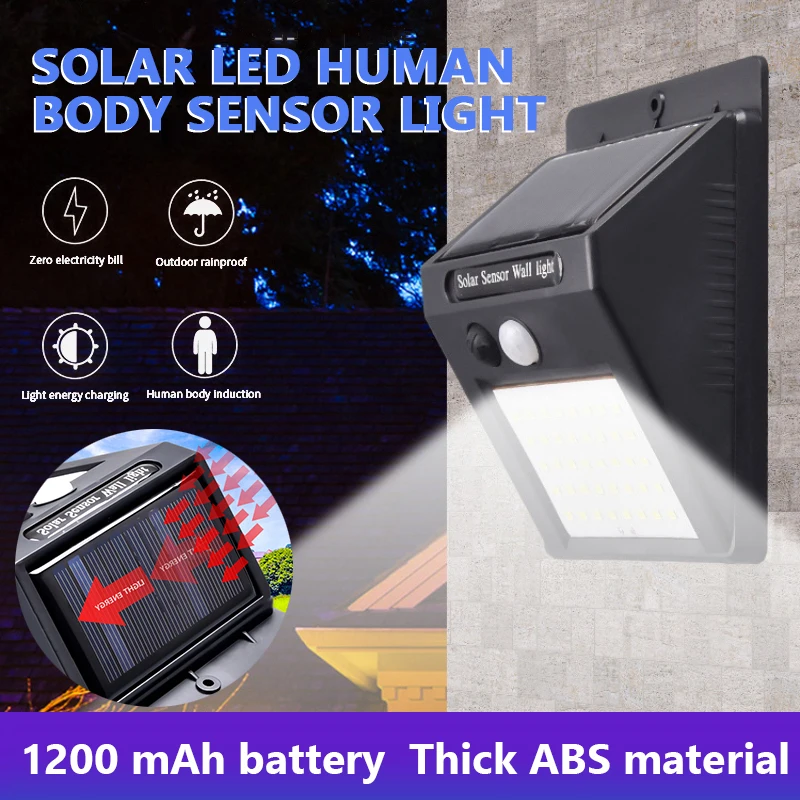 

20/30 LED Solar Wall Light Outdoor Wall Lamp Solar Lamp Motion Sensor Lights IP64 Waterproof Street Garden Lighting Wall Light