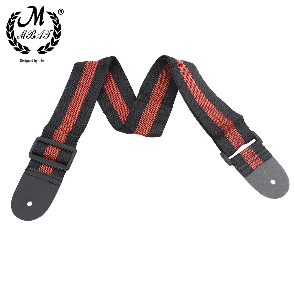m mbat verstellbare universal gitarre strap einstellbare nylon gitarre gürtel mit pu leder ende für akustische klassische e gitarre free glo