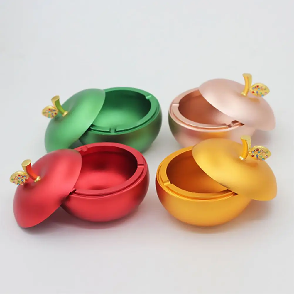 Алюминиевая пепельница для яблока креативная автомобильная декоративная