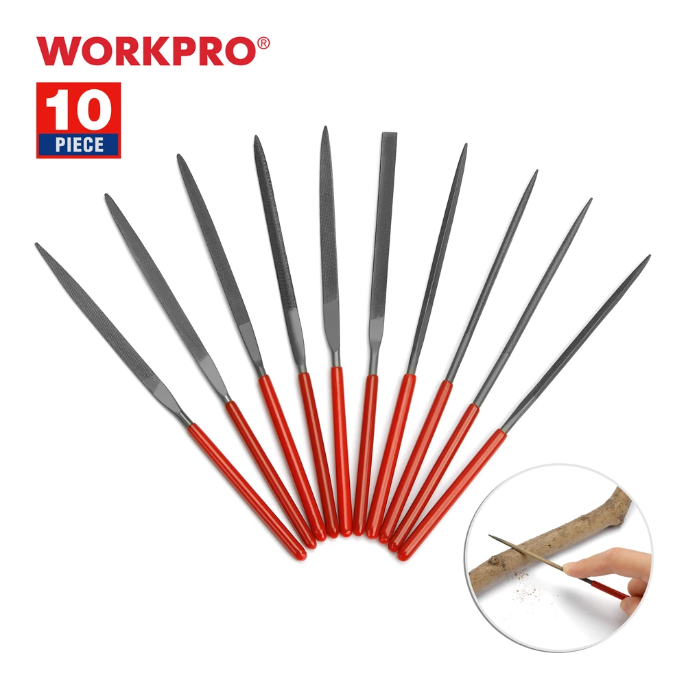 Набор Игл WORKPRO 10 шт. мини напильник для металла резьба по дереву ремесло