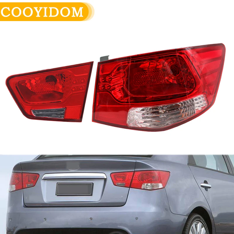 

Задний задний светильник с поворотным сигналом, стоп Предупреждение ющий бампер, светильник, задний фонарь для Kia Forte / Cerato 2009-2013, автомобильный светильник в сборе