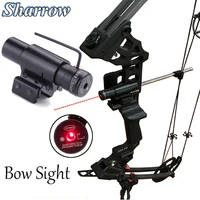 archery compound bow hunting sight 50 100m range adjustable red dot laser sight pistol adjustable 11mm 20mm shooting