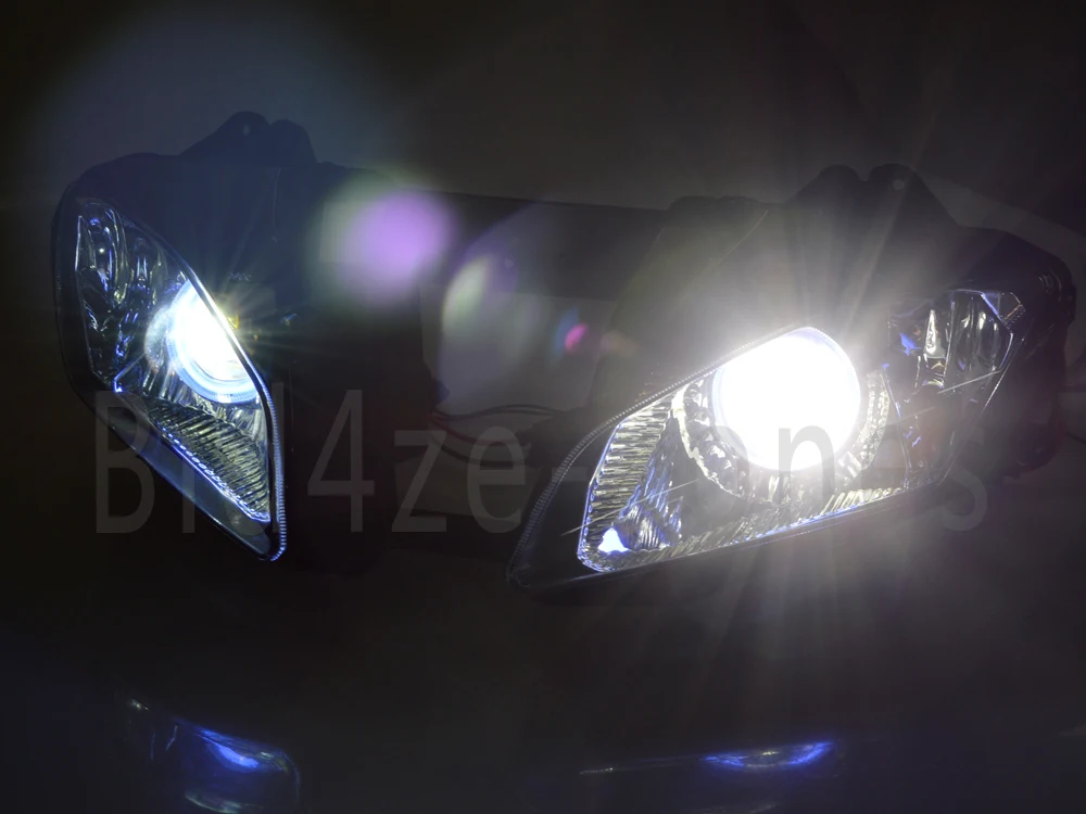 Мотоцикл R6 2006 2007 изготовленный на заказ HID проектор фара в сборе с голубыми