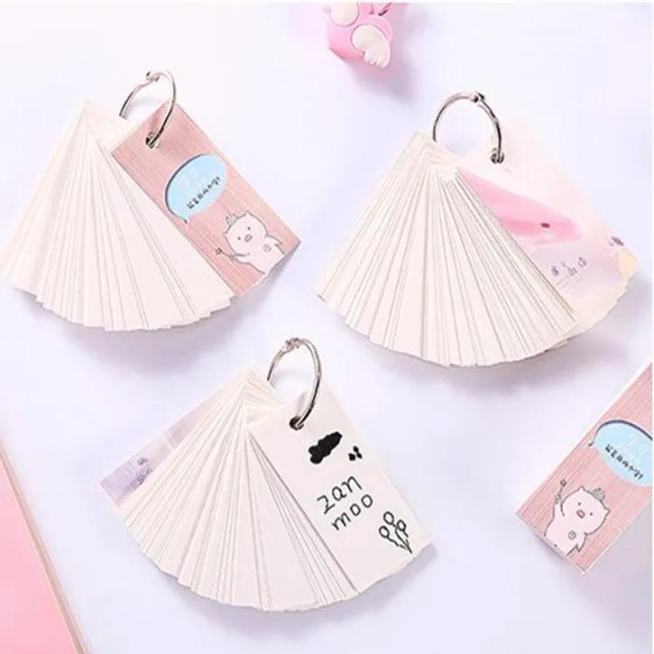 1 шт. Розовый Милый Kawaii вкладыш канцелярский блокнот для заметок карманный портативный свинья КИТ животные память блокнот домашний офис школьные принадлежности