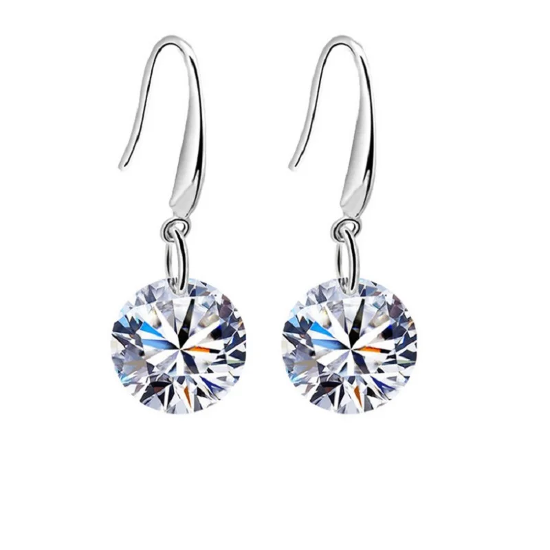 

South Korea Dongdaemun Small Jewelry Silver Earrings Ladies Cute Zircon Net Red New