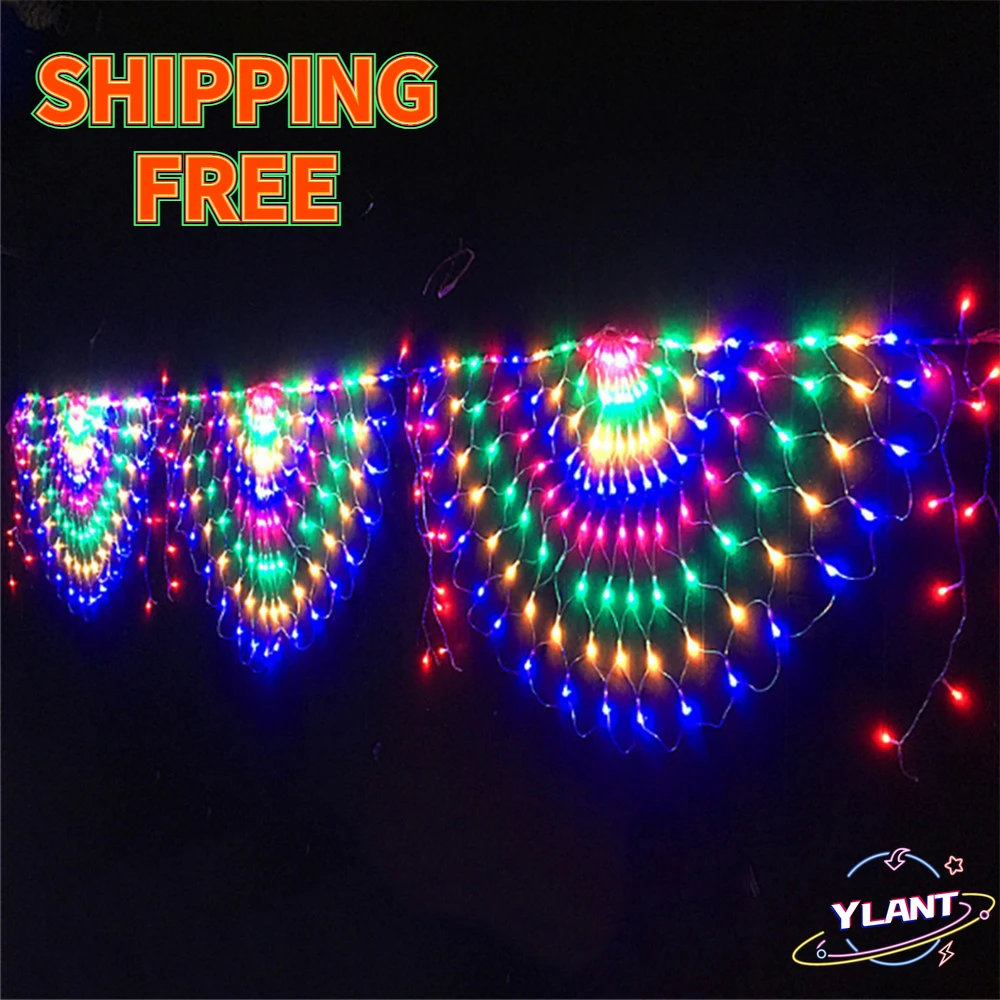 

Светодиодная гирлянда с сеткой в виде павлина, 3 м