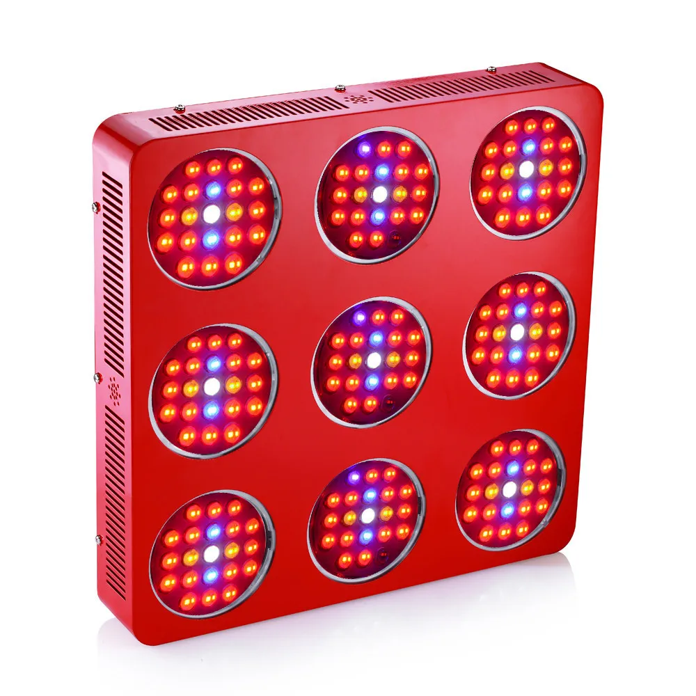 

GoldenRing9 1800W Double Chips Full Spectrum LED Grow Light With Integrated Power Lens For Flower Plants And Vegetative