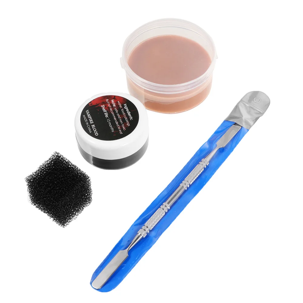 

8pcs/Set Makeup Skin Wax Kit Scar Makeup Spatula Stipple Sponge Scars Kit