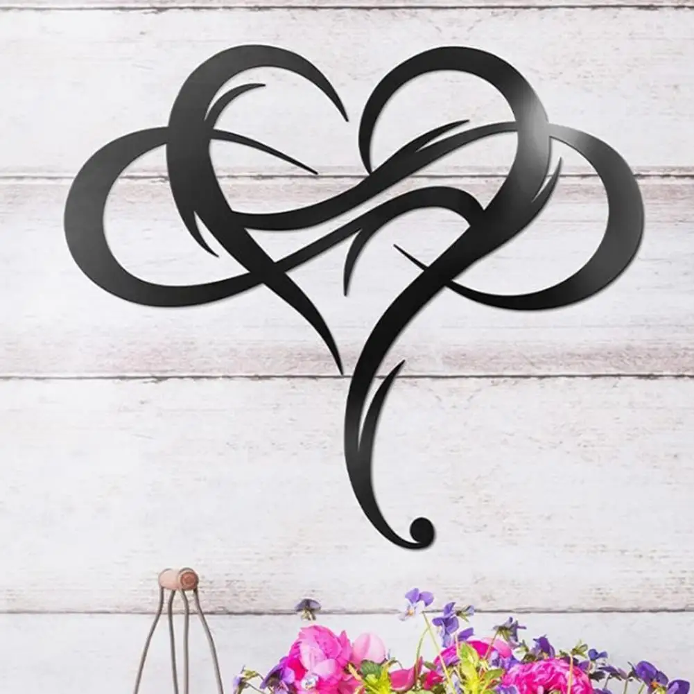 

Украшение в виде сердца из железа, украшение для интерьера, уникальный дизайн, настенное украшение, вечная любовь, бесконечное металлическо...
