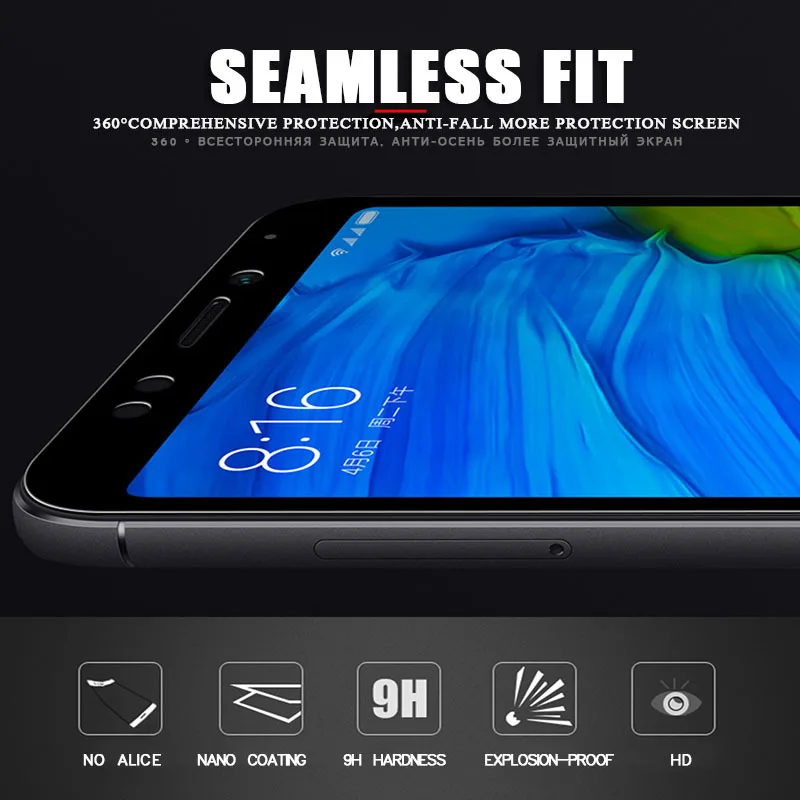 Защитное стекло закаленное для Xiaomi Redmi Note 9 9s 8 Pro 8T 8A K30 Max | Мобильные телефоны и