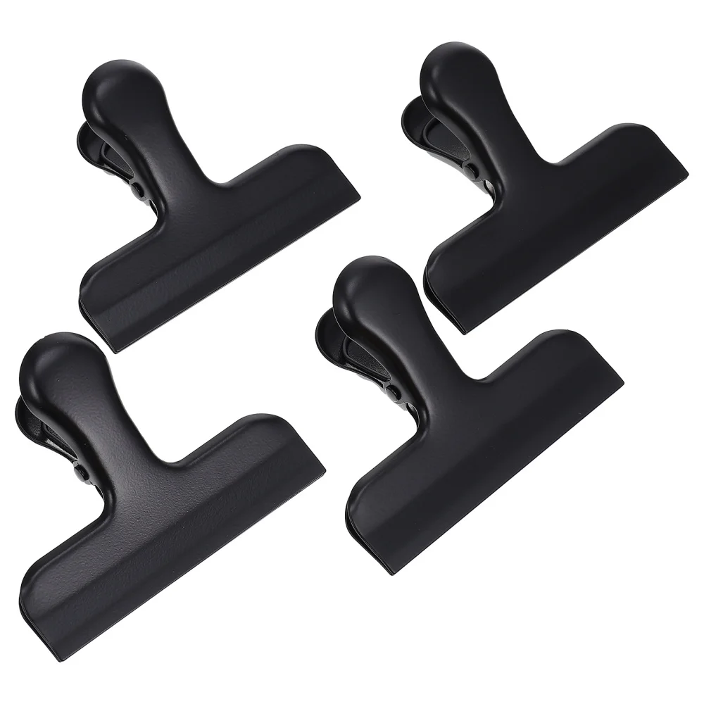 

4pcs Lightweight Bag Clips Stainless Steel Bag Clips Portable Food Clips