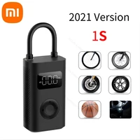 2021 xiaomi mijia portable electric air compressor 1s air pump tire sensor mi inflatable treasure for motorcycle car soccer