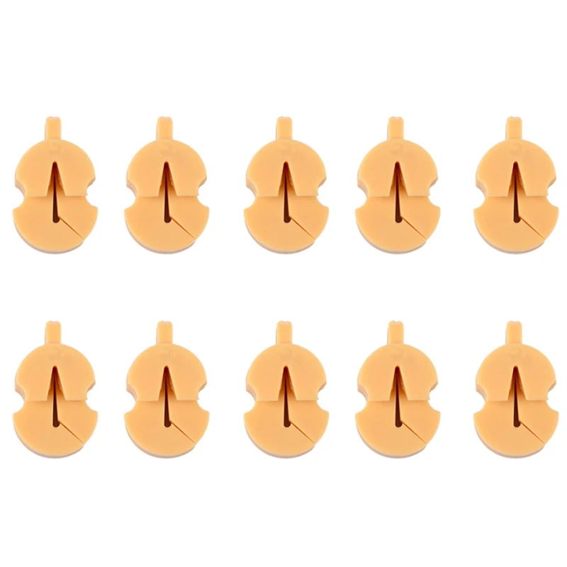 

10Pcs Brand New Lightweight Single Hole Violin Viola Mute Standard Yellow