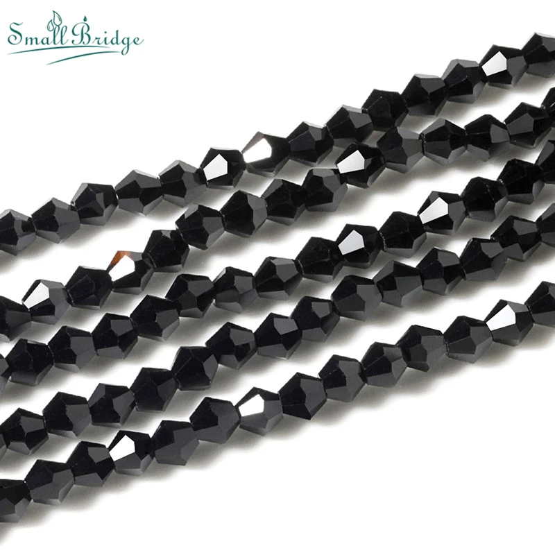 110 шт. двухконусные стеклянные бусины для бижутерии 4 мм|Бусины| |