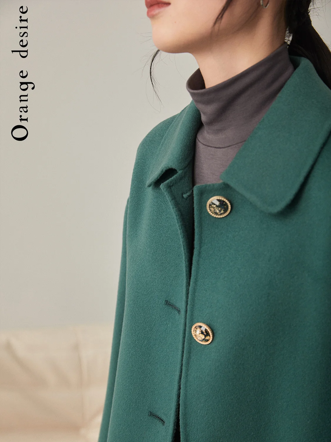 Пальто шерстяное женское однобортное осень 2021 | Женская одежда