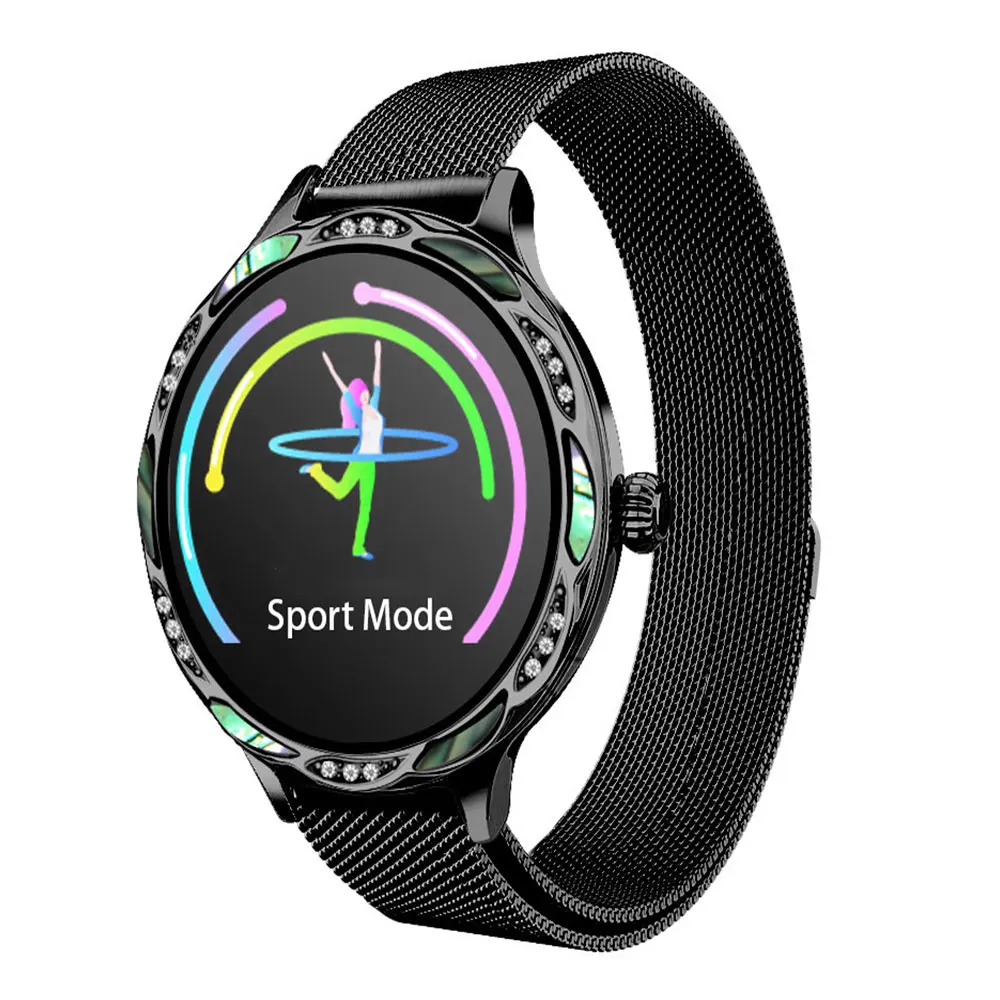 Смарт-часы с сетчатым ремешком модные женские часы фитнес-трекер монитор
