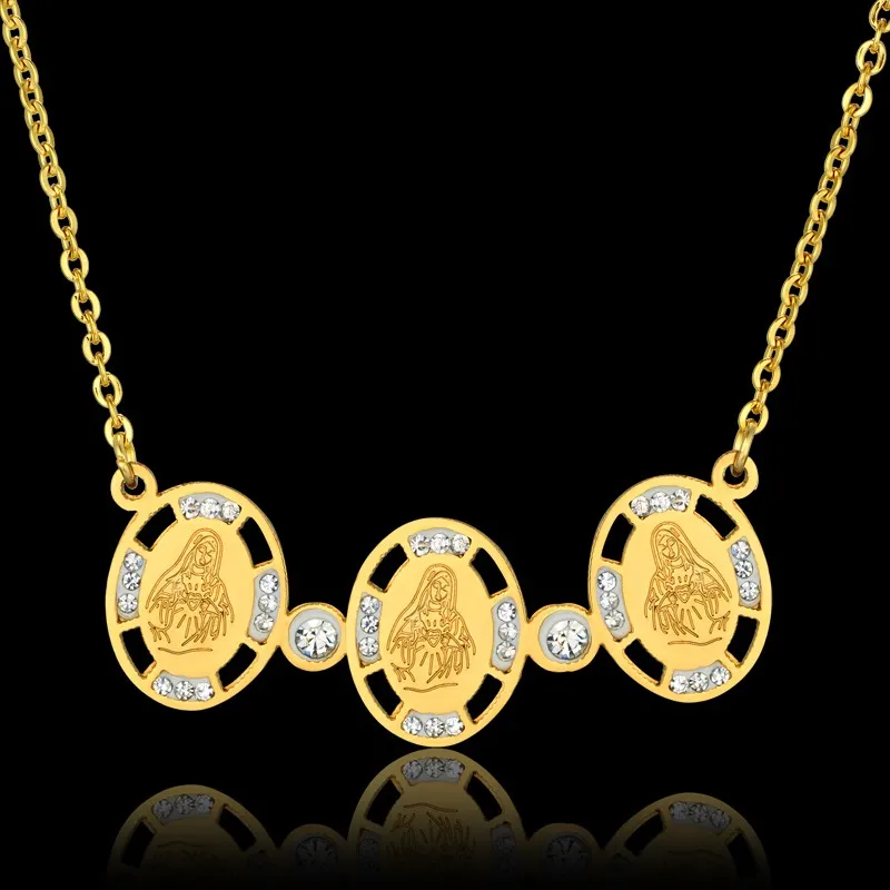 Модные сережки из нержавеющей стали с подвеской и медальоном для женщин