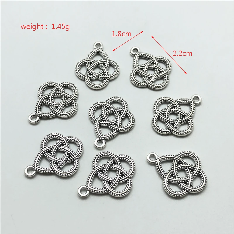 20 шт. турецкий китайский узел металлический кулон для изготовления ювелирных