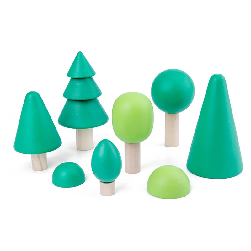 

Baby Toys Wooden Block Rainbow Kids Creative Building Blocks Stacker Wooden Toys Early Learning Educational Toy