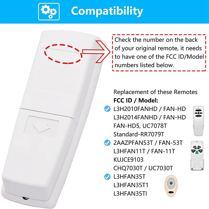 Dimmable HD5 Universal Ceiling Fan Remote Control Replacement For Habor Breeze Hampton Bay Fan-HD UC7078T CHQ7078T | Инструменты