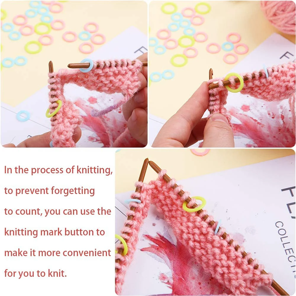 Цветные маркеры для вязания кольца фиксирующее кольцо крючком с портативным