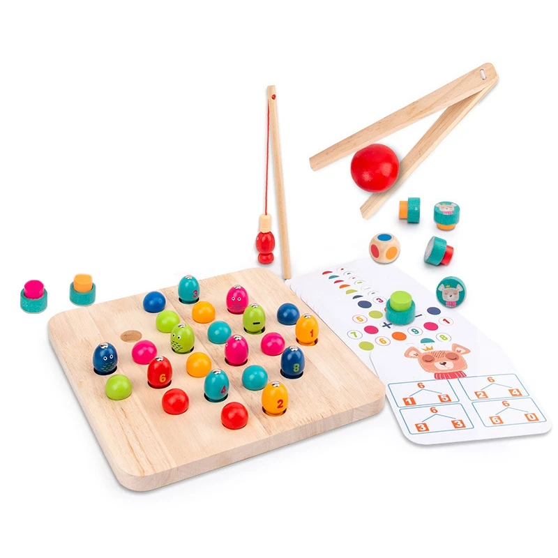 

Игрушка рыболовная Детская 4 в 1, шахматы с памятью, развивающая цветная цифровая познавательная настольная игра для детей и родителей