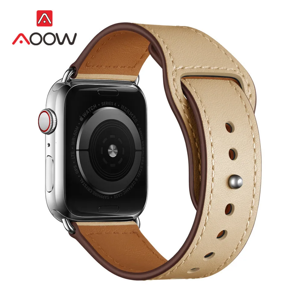 Ремешок из натуральной кожи для Apple Watch 4, 40 мм, 44 мм, 38 мм, 42 мм, высокое качество, для мужчин и женщин, ремешок для часов, браслет для iWatch 1, 2, 3