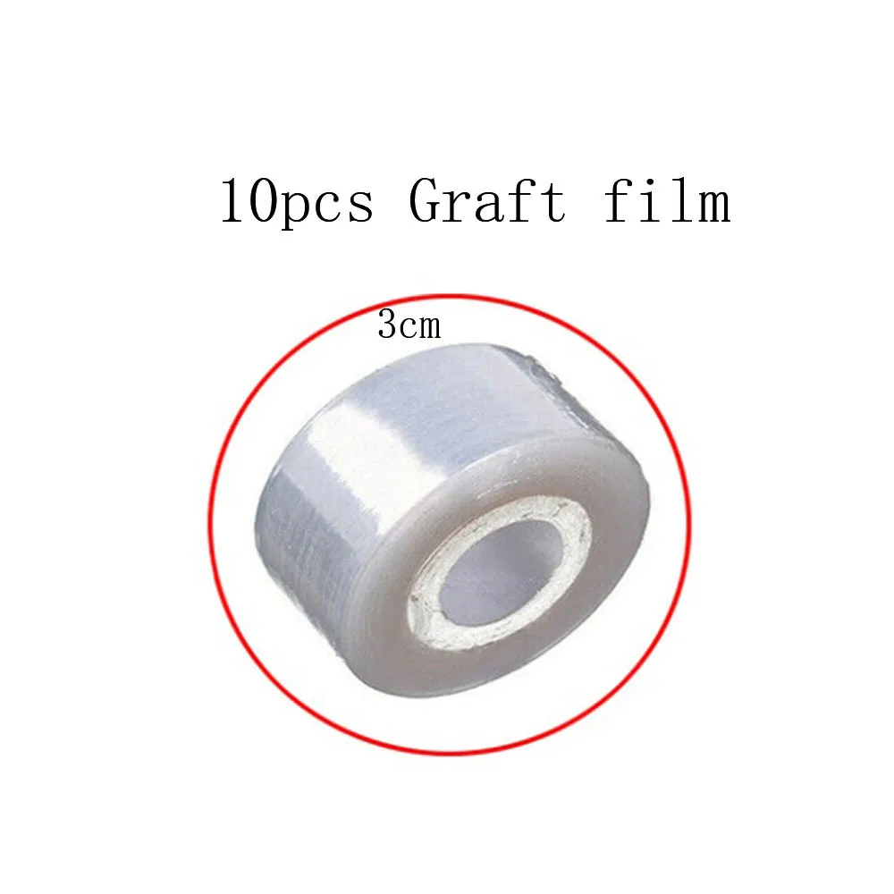 10pcs 3cm Graft film Садовый инструмент для завязывания растений Tapetool инструмент для подвязки ветвей ветка ручная завязывающая машина упаковка Овощной стволовой обвязки Обрезка инструмент - Цвет: 10pcs 3cm Graft film