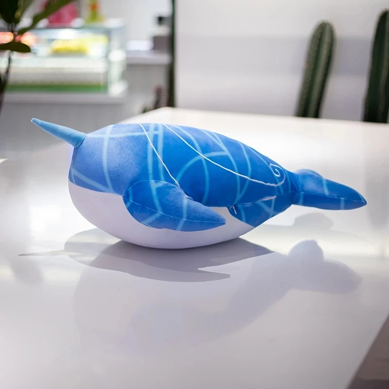 

Genshin Impact Plush Cute Anime Game Soft and Comfortable Doll Stuffed Toy Sky Swallowing Whale Doll Pillow Gift for Children