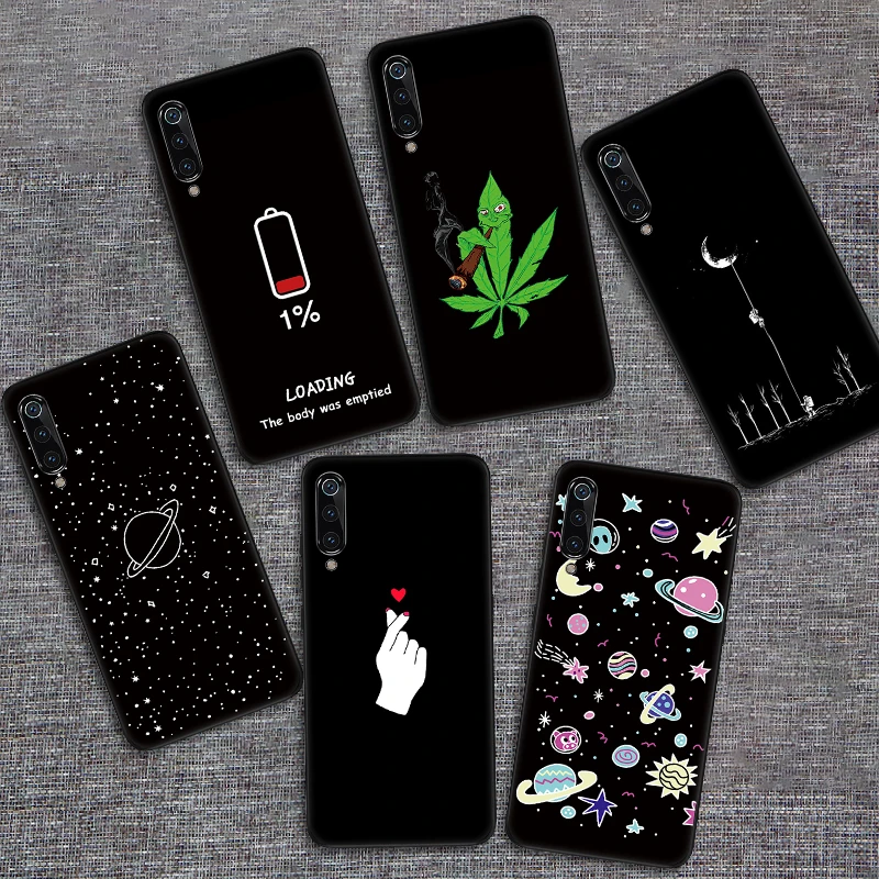 Черный чехол из ТПУ Для Xiaomi Mi 9 SE 8 A2 A3 Lite 6X 5X A1 6 Max 2 3 Mix 2S 11 Poco M3 X3 NFC 9T Pro с