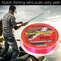 200m nylon fishing line fluorocarbon coated monofilament fishing leader line carp fishing wire fishing accessories angeln