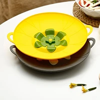 universal kitchen silicone pot anti overflow lid spill stopper pan boil over safeguard cover caps against iron cooking tools