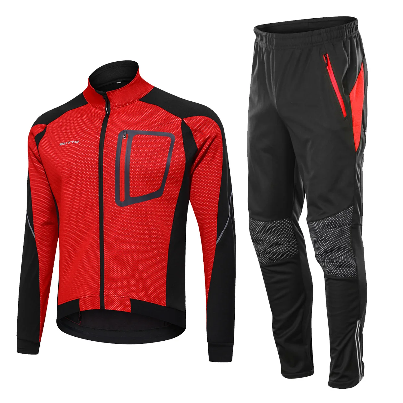 Мужская Зимняя Теплая Флисовая одежда для велоспорта ветрозащитная