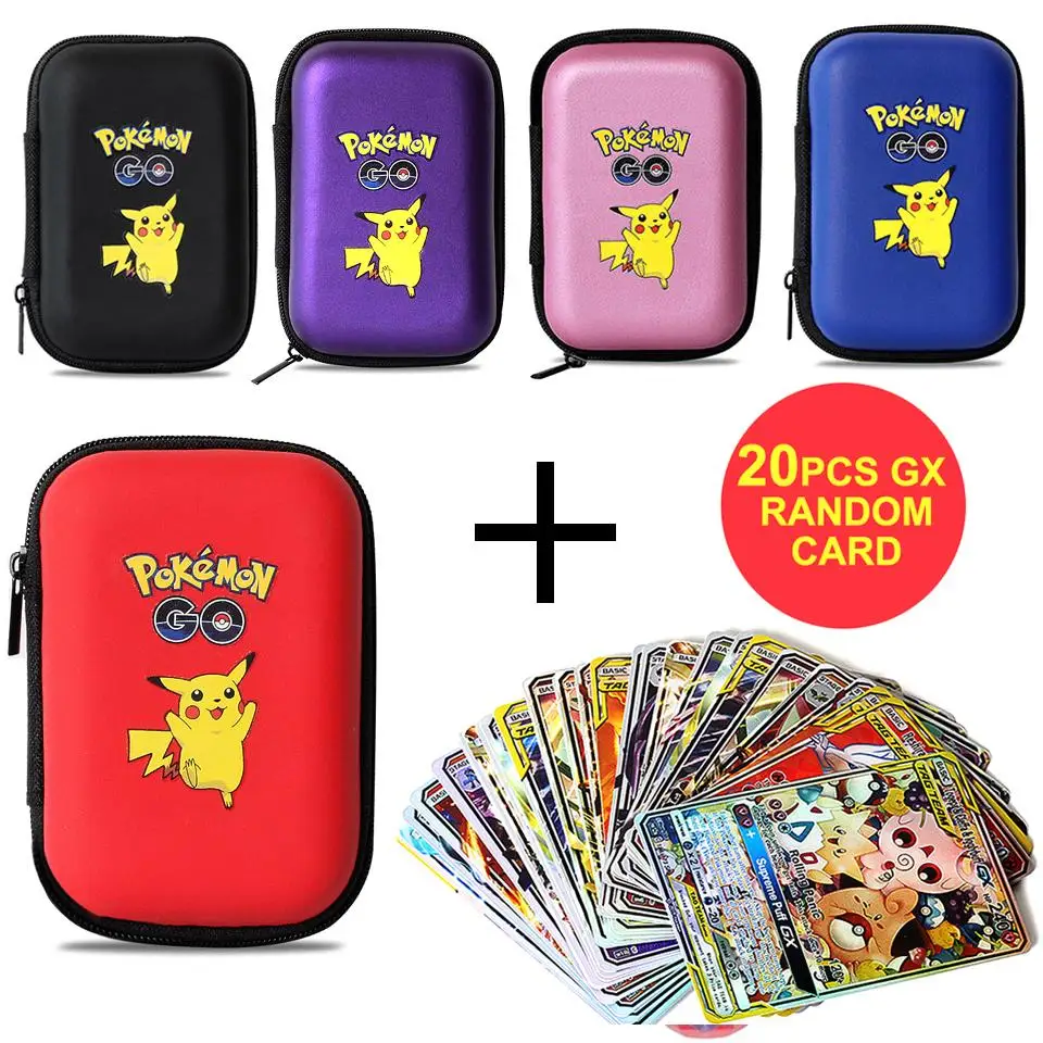 Tarjetas de Pok&eacute;mon de 50 capacidad, estuche r&iacute;gido de &aacute;lbum, soporte de juego de cartas, libro, caja de almacenamiento para auriculares, regalos de navidad-1