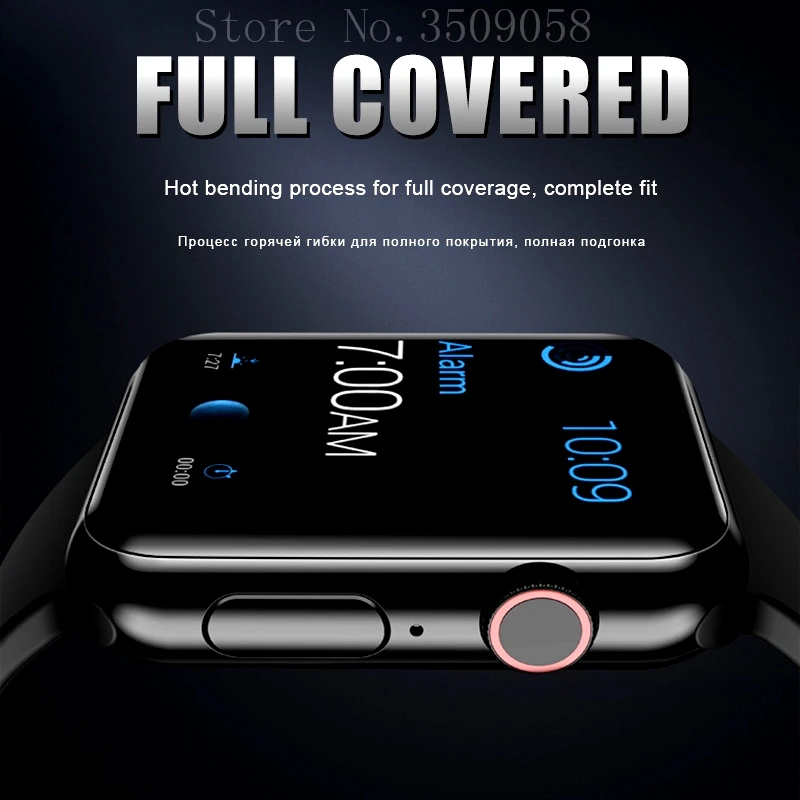30D полное покрытие из закаленного стекла для iwatch 1 2 3 4 5 Защитное стекло для экрана для apple watch 38 40 42 44 мм защитная пленка
