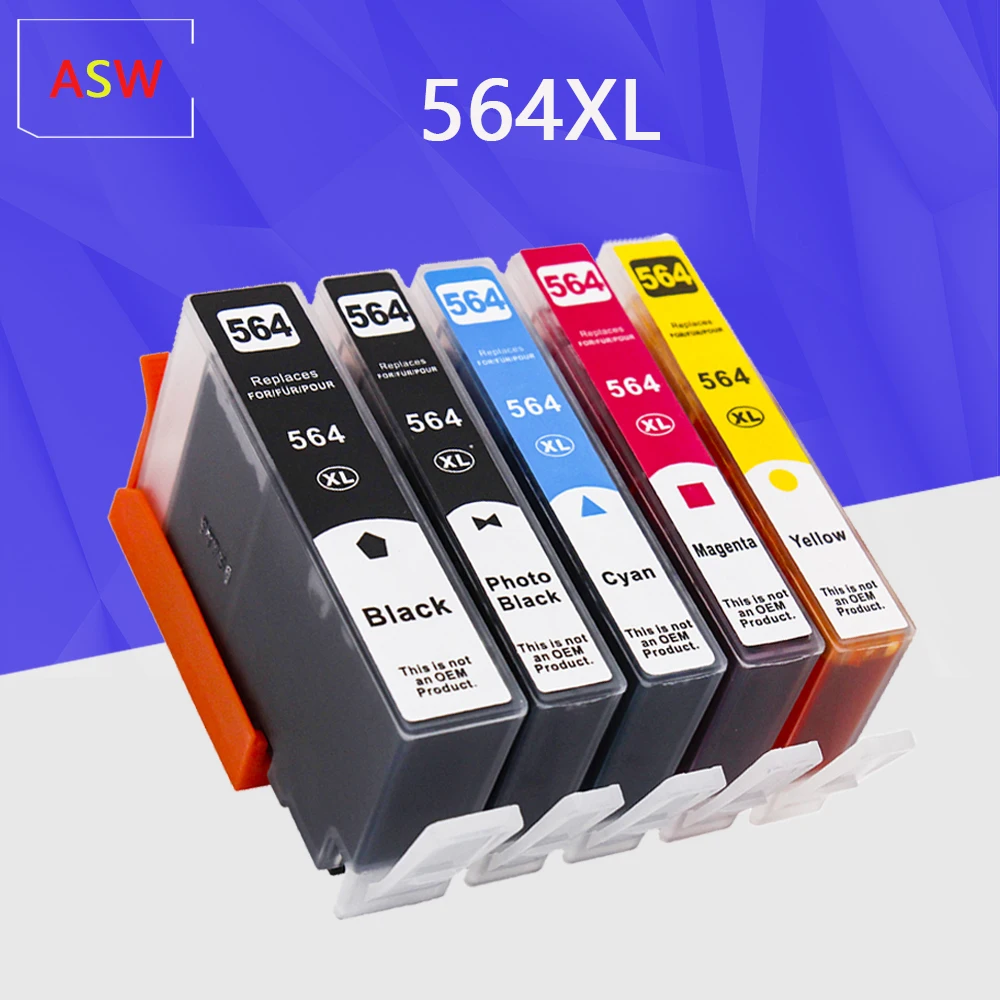 

5PK 564XL совместимый чернильный картридж для замены картриджа HP564 4610 4620 B210 5520 3520 5510 B110a C410 B109 C310 7510 6520