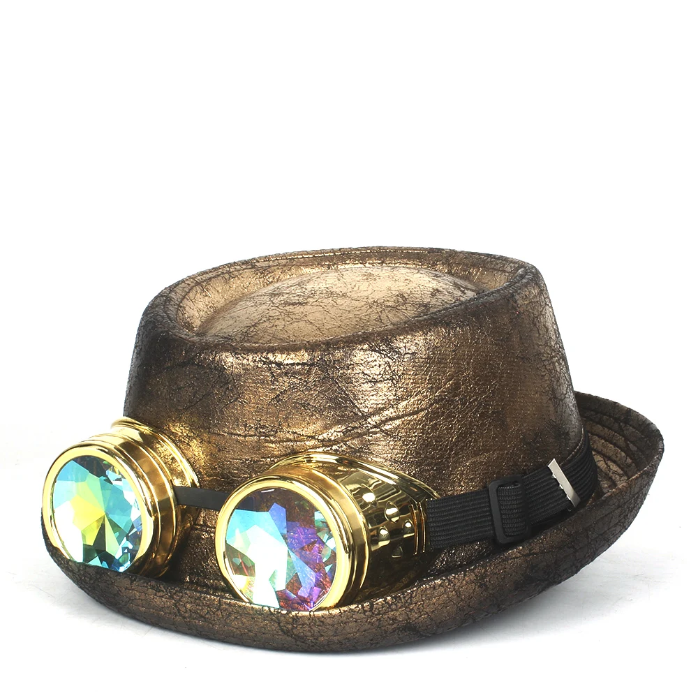 Кожаная шляпа в стиле стимпанк 9 stlye для женской свиной пирога снаряжение очки