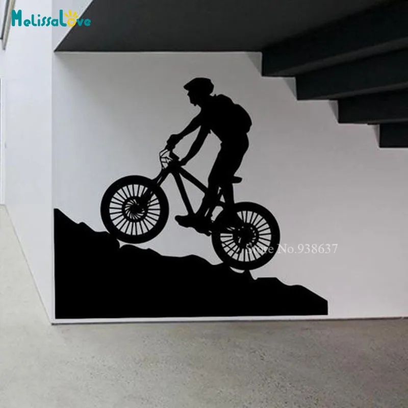 Велосипедная Настенная Наклейка для мальчика украшение спальни езды на