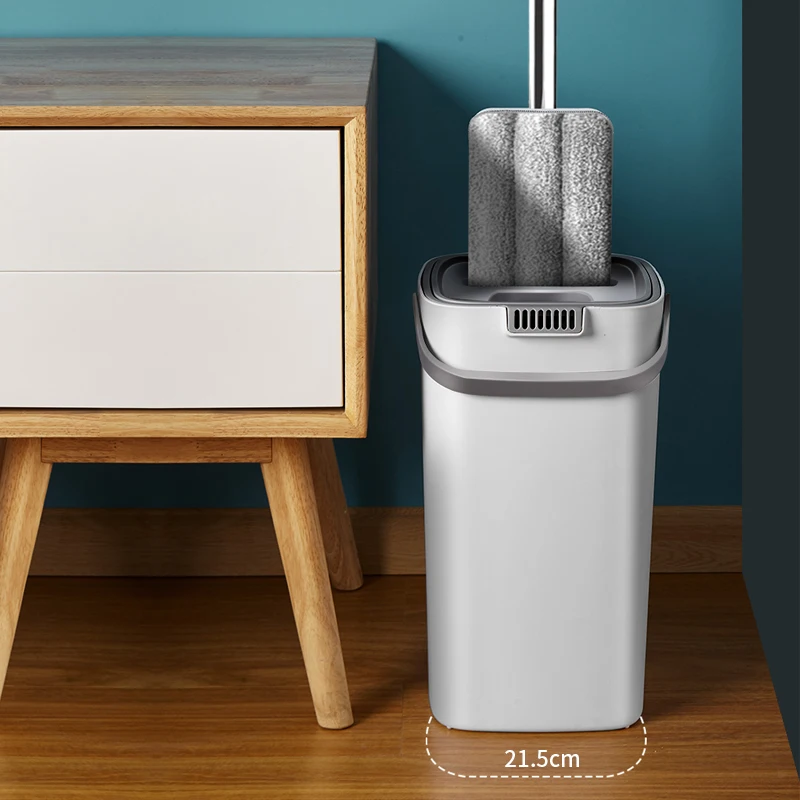 Плоская швабра и ведро отжимная микрофибра для очистки пола Швабра влажного или