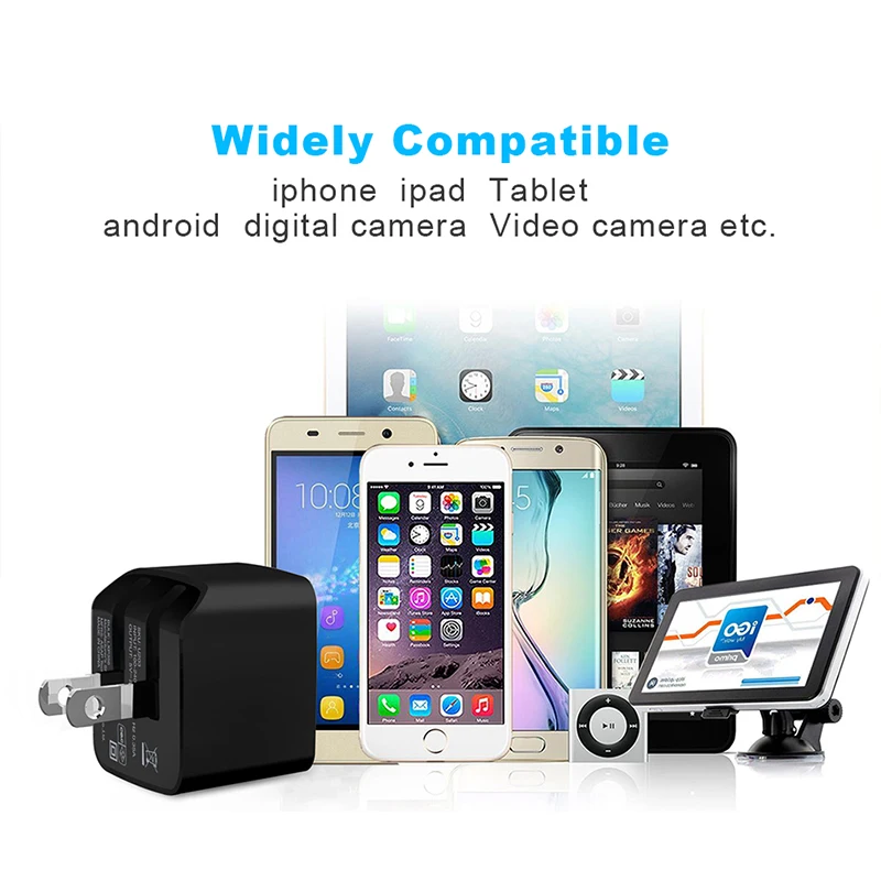TeckNet 10 5 Вт USB зарядное устройство адаптер для iPhone 6s 7 8 xiaomi huawei вилка США складной 2