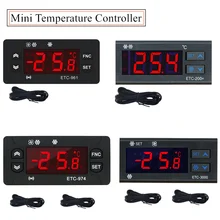 ETC-974 Mini Temperature Controller ETC-961 Microcomputer Thermostats Refrigerator Thermoregulator With 2M NTC Sensor 220V 40%