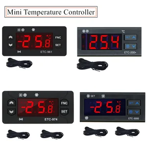 etc 974 mini temperature controller etc 961 microcomputer thermostats refrigerator thermoregulator with 2m ntc sensor 220v 40 free global shipping